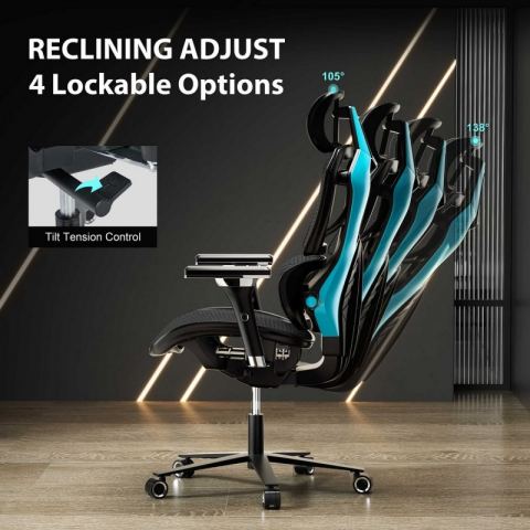 Эргономичное компьютерное кресло Eureka TYPHON, Blue