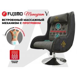 Дизайнерское кресло FUJIMO Monogram Coal Steel