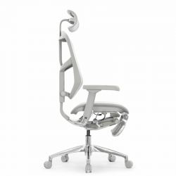 Кресло Falto Enjoy Elite 2 с подножкой (серый каркас/сетка светлая T-168-B-2/крестовина металл)