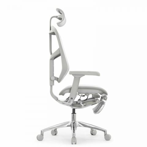 Кресло Falto Enjoy Elite 2 с подножкой (серый каркас/сетка светлая T-168-B-2/крестовина металл)