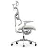 Кресло Falto Leather Premium SL (динамичный поясничный упор, натуральная кожа, каркас серый, белый)