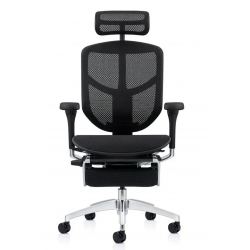 Кресло Falto Enjoy Elite 2 с подножкой (черный каркас сетка черная T-168-B-1/крестовина металл)