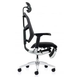 Кресло Falto Enjoy Elite 2 с подножкой (черный каркас сетка черная T-168-B-1/крестовина металл)