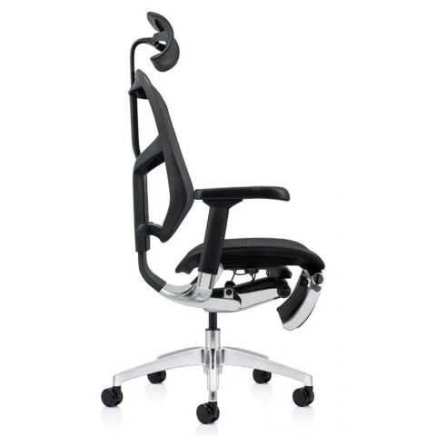 Кресло Falto Enjoy Elite 2 с подножкой (черный каркас сетка черная T-168-B-1/крестовина металл)