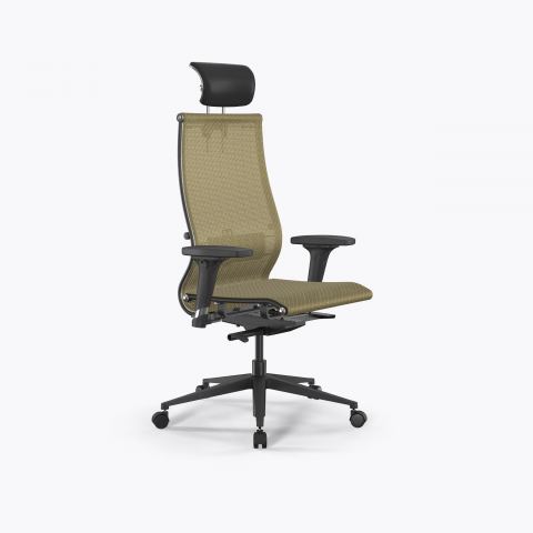 Кресло SynchroSit 10 B2-107D - T /Km00/Nb00/D02P/H13mL-2D(M23.B11.G19.W02), Золотой ротанг