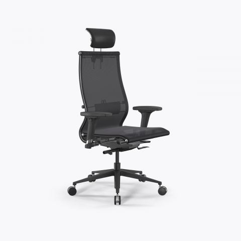 Кресло SynchroSit 10 L2-107D - TV /Km00/Nb00/D02P/H13mL-2D(M24.B11.G19.W25), Черный