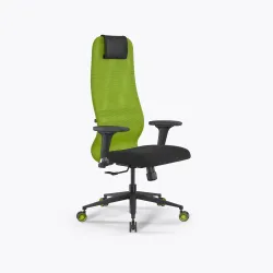 Кресло SynchroSit 8 B1-9D - X2+UMF(SY271) /Uh00/Wh12/D02P(M25.B11.G19.W29), Зеленый-Черный