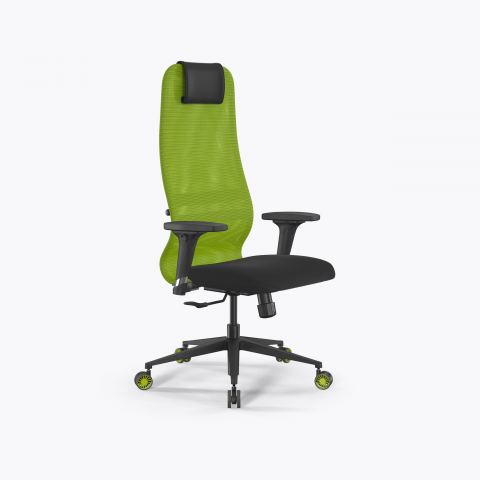 Кресло SynchroSit 8 B1-9D - X2+UMF(SY271) /Uh00/Wh12/D02P(M25.B11.G19.W29), Зеленый-Черный