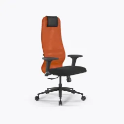 Кресло SynchroSit 8 B1-9D - X2+UMF(SY271) /Uh00/Wh12/D02P(M25.B11.G19.W26), Оранжевый-Черный