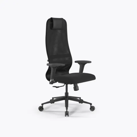 Кресло SynchroSit 8 B1-9D - X2+UMF(SY271) /Uh00/Wh12/D02P(M25.B11.G19.W26), Черный