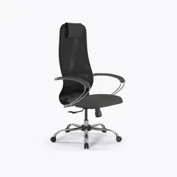Кресло SynchroSit 8 B1-9K - X2+Bahama /Uh00/Wh12/K1cF(M25.B21.G20.W02), Черный-Тем.серый