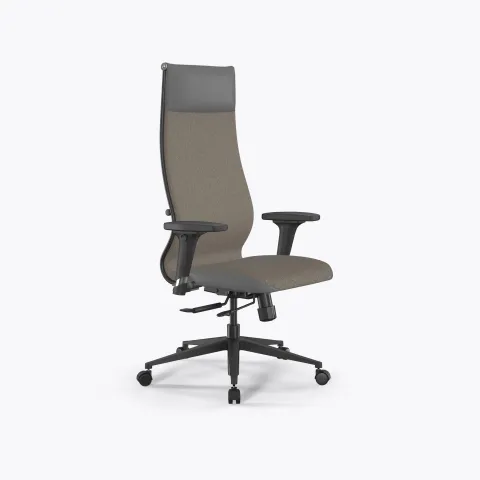 Кресло SynchroSit 10 B1-164D - Bahama+Extra /Kb15/Wh12/D02P(M18.B11.G19.W02), Песочный-Серый