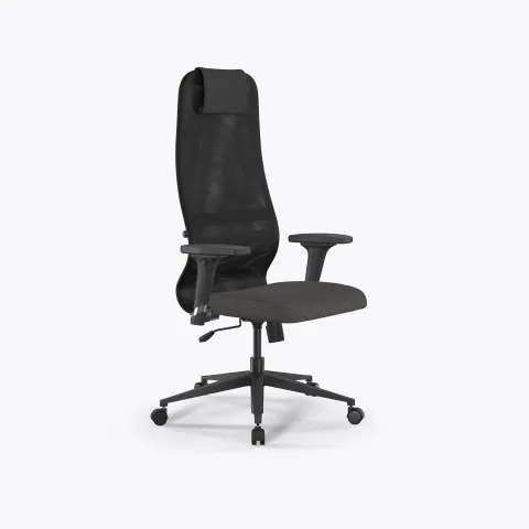 Кресло Sit 8 B1-9D - X2+Bahama /Uh00/Wh12/D02P(M09.B11.G19.W02), Черный-Тем.серый
