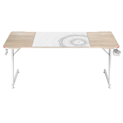 Стол компьютерный ZONE 51 TRINE 160 RGB Wood/White