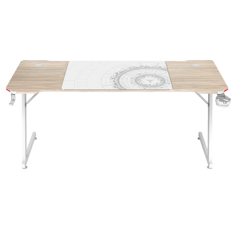 Стол компьютерный ZONE 51 TRINE 160 RGB Wood/White