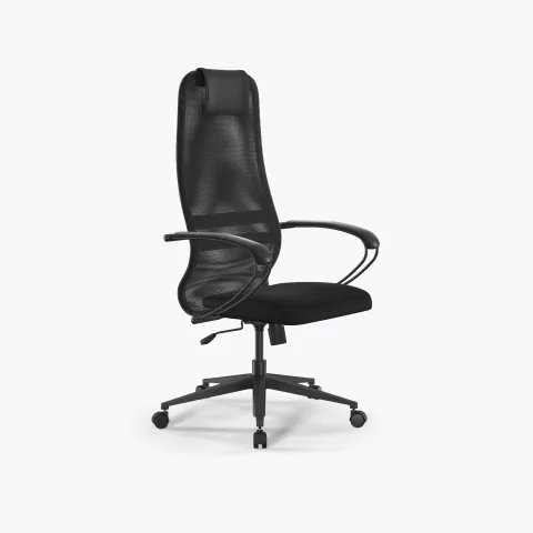Кресло Sit 8 B1-8K - X1+UMF(X1) /Uh00/Wh00/K1bL(M09.B11.G19.W01), Тем.серый-Черный