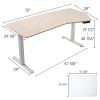 Стол компьютерный с электроприводом 178х117 Eureka ERK-EDI-FS-WN (Fan shaped), орех