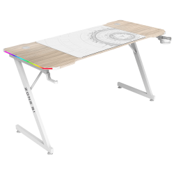 Стол компьютерный ZONE 51 TRINE 140 RGB Wood/White