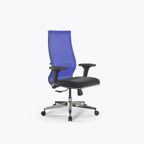 Кресло SynchroSit 10 B2-163D - T+Extra /Km00/Wm12/D02P(M20.B22.G18.W02), Васильковый-Черный