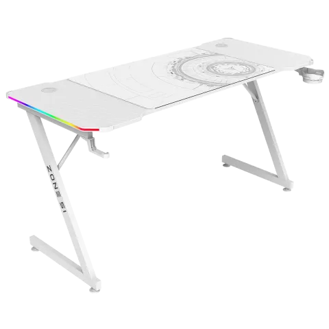 Стол компьютерный ZONE 51 TRINE 140 RGB White