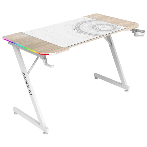 Стол компьютерный ZONE 51 TRINE 120 Wood/White