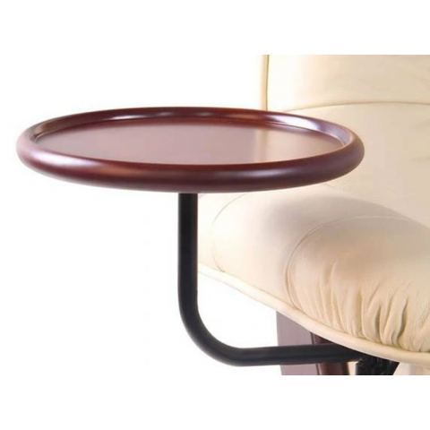 Съемный круглый столик (натуральный шпон, светло коричневый)