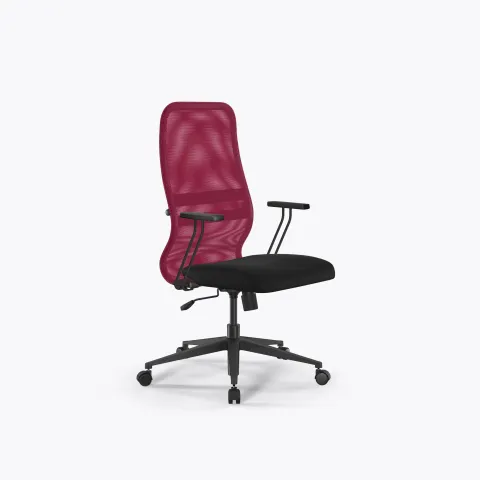 Кресло Sit 8 B2-8T - X1+UMF(X1) /Uh00/Wh00/T21bP-b(M09.B11.G19.W01), Красный-Черный