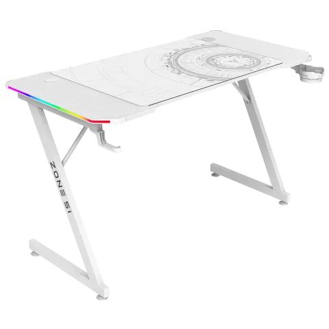 Стол компьютерный ZONE 51 TRINE 120 RGB White