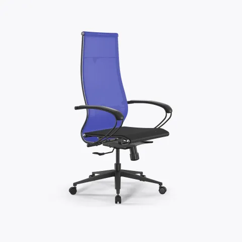 Кресло ErgoLife Set 7/подл.130/осн.Synchro 002, Васильковый-Черный