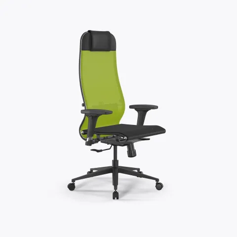 Кресло ErgoLife Set 4/подл.200/осн.Synchro 002, Лайм-Черный