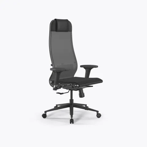 Кресло ErgoLife Set 4/подл.200/осн.Synchro 002, Серый-Черный