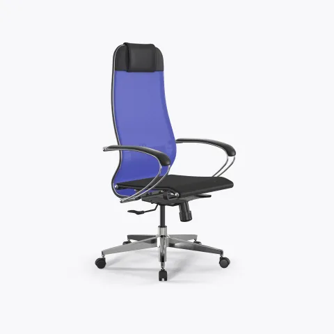 Кресло SynchroSit 10 B1-104K - T /Um00/Nb00/K1cL(M20.B22.G18.W02), Васильковый-Черный