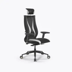 Кресло SynchroSit 10 B2-170D - T+UMF(SY271)+Extra /Kb38/Wh09/D03P/H13mL-Pf-2D(M24.B11.G19.W31), Черный-Белый