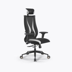 Кресло SynchroSit 10 B2-170D - T+UMF(SY271)+Extra /Kb38/Wh09/D02P/H13mL-Pf-1DF(M18.B11.G19.W31), Черный-Белый