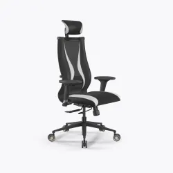 Кресло SynchroSit 10 B2-170D - T+UMF(SY271)+Extra /Kb38/Wh09/D02P/H13mL-Pf-1DF(M18.B11.G19.W31), Черный-Белый