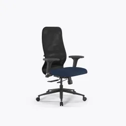 Кресло SynchroSit 8 B2-9D - X2+Bahama /Uh00/Wh12/D02P(M18.B11.G19.W02), Черный-Синий