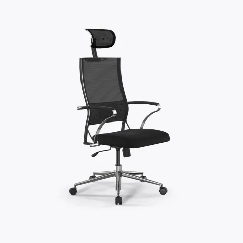 Кресло Sit Air-180 B2-290K - YP99+UMF(X1) /Km00/Wh00/K15cL/H13mM-1DF(M09.B23.G18.W01), Черный