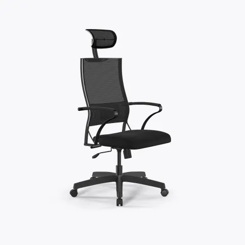 Кресло Sit Air-180 B2-290K - YP99+UMF(X1) /Km00/Wh00/K15bL/H13mM-1DF(M09.B02.G15.W01), Черный