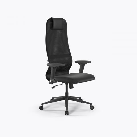 Кресло Sit 8 B1-9D - X2+Extra /Uh00/Wh12/D02P(M09.B11.G19.W02), Черный