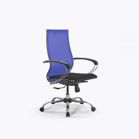 Кресло ErgoLife Set 9/подл.131/осн.Synchro 003, Васильковый-Черный