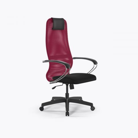 Кресло SU-B-8/подл.131/осн.001, Красный-Черный