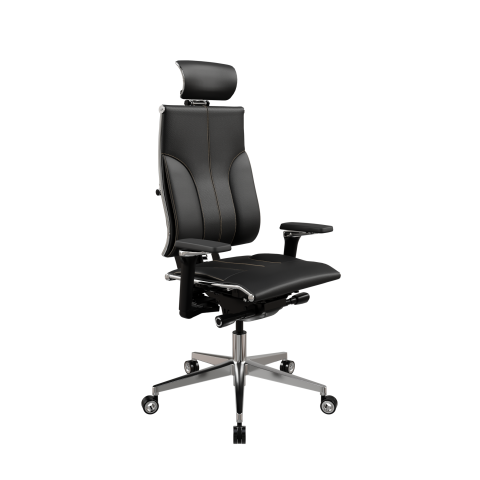 Кресло Y 4DF B2-10D - Infinity /Kc06/Nc06/D15P/H13mL-3D(M26.B32.G25.W04), Черный (бежевая строчка)