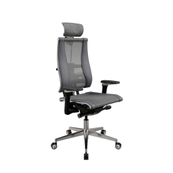 Кресло Y 4DF B2-14D - YM93+Infinity /Kc09/Nc09/D15P/H13mM-3D(M26.B32.G25.W04), Серый-Тем.Серый