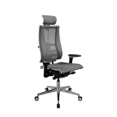 Кресло Y 4DF B2-14D - YM93+Infinity /Kc09/Nc09/D15P/H13mM-3D(M26.B32.G25.W04), Серый-Тем.Серый