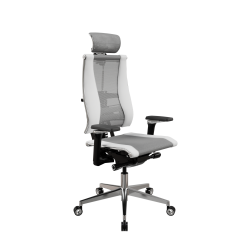 Кресло Y 4DF B2-14D - YM93+Infinity /Kc09/Nc09/D15P/H13mM-3D(M26.B32.G25.W04), Св.серый-Белый