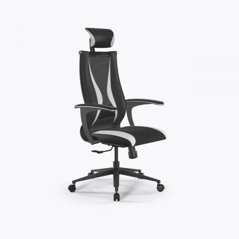 Кресло SynchroSit 10 B2-170U - T+UMF(SY271)+Extra /Kb38/Wh09/U0mL-b/H13mL-Pf-1DF(M20.B11.G19.W02), Черн-Бел