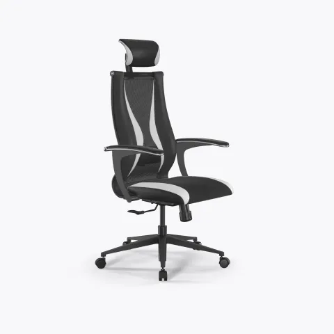 Кресло SynchroSit 10 B2-170U - T+UMF(SY271)+Extra /Kb38/Wh09/U0mL-b/H13mL-Pf-1DF(M20.B11.G19.W02), Черн-Бел