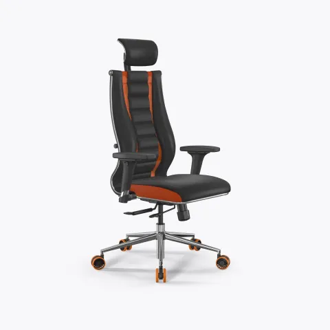 Кресло SynchroSit 10 B2-160D - X2+Extra /Km39/Wm12/D02P/H13mL-1DF(M18.B23.G18.W37), Черный-Оранжевый