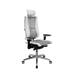 Кресло Y 4DF B2-14D - YM93+Infinity /Kc09/Nc09/D15P/H13mL-3D(M26.B32.G25.W04), Св.серый-Белый