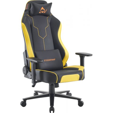 Кресло Everprof Rapid Экокожа Желтый/Черный